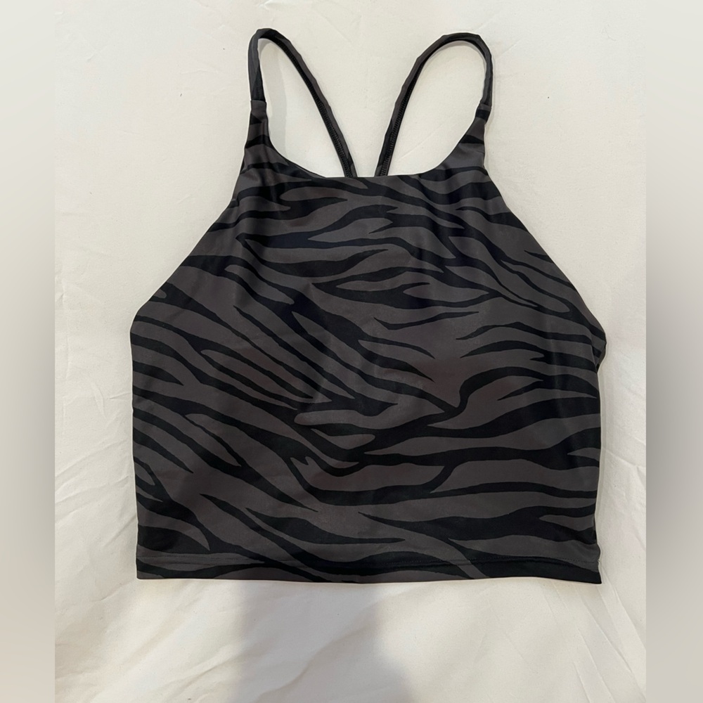 Old Navy Black Zebra Print Tank Top